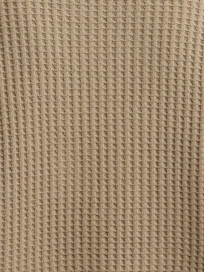 Organic Waffle Collared Half-Zip Sweatshirt