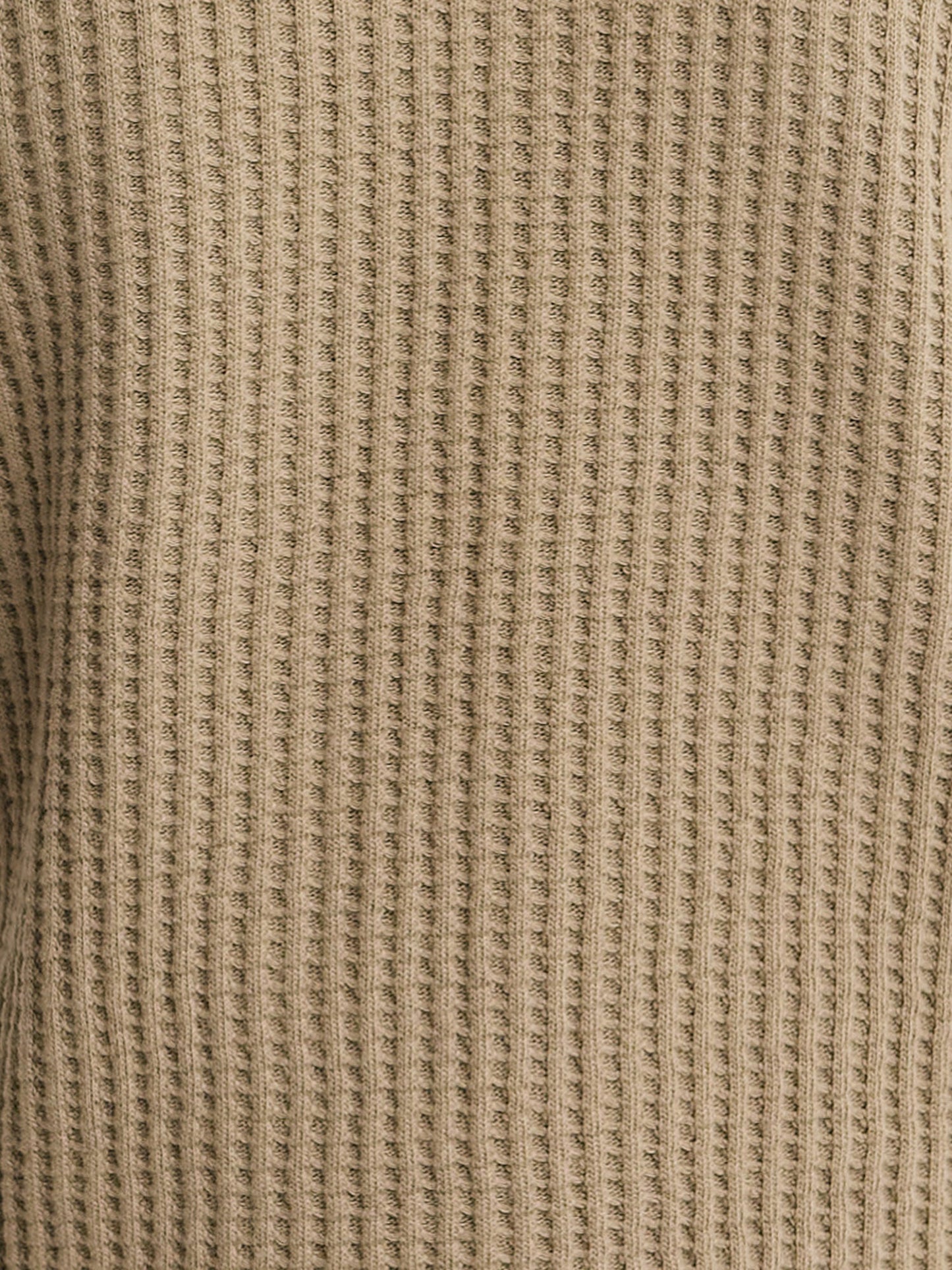 Organic Waffle Crew Cardigan