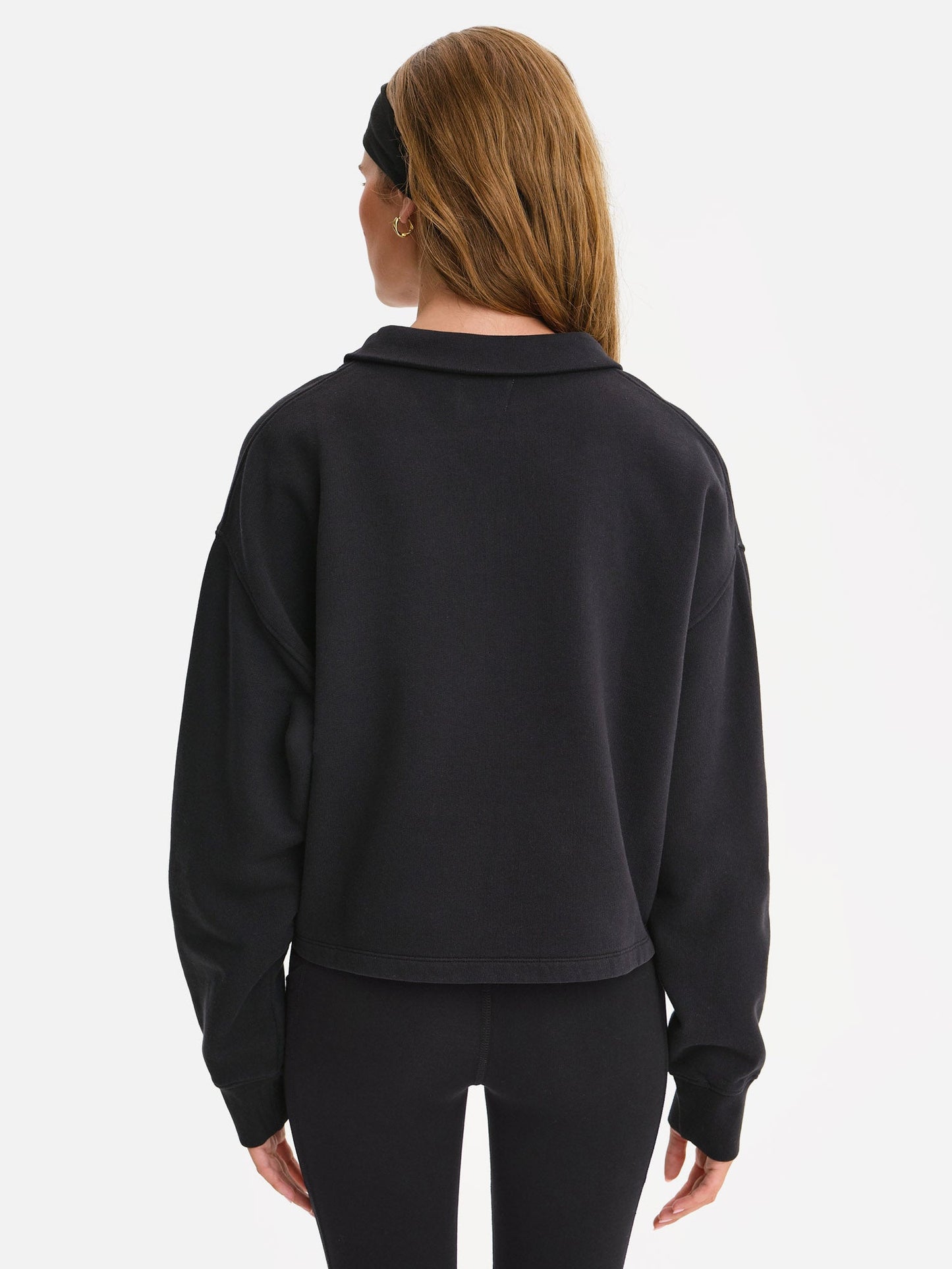 Organic Fleece Cropped Half-Zip Sweatshirt