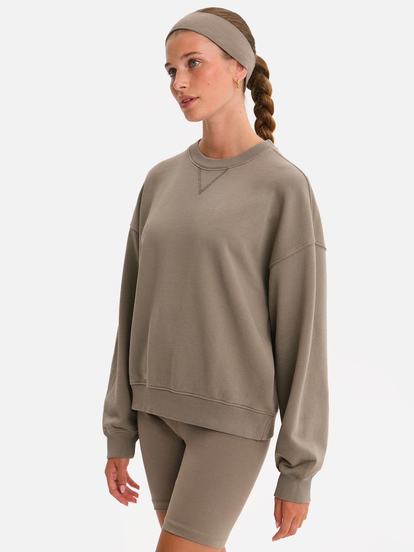 Organic Fleece Relaxed Crewneck Sweatshirt