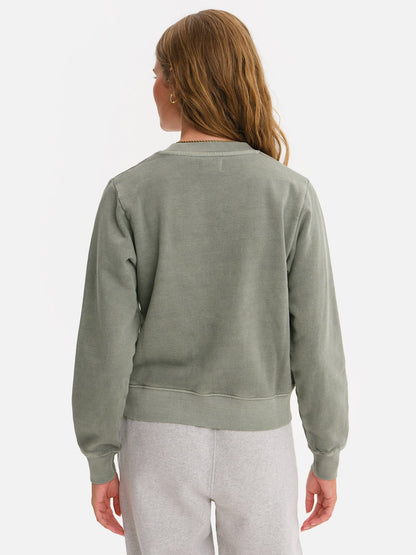 Organic Fleece Shrunken Crew Neck Sweatshirt