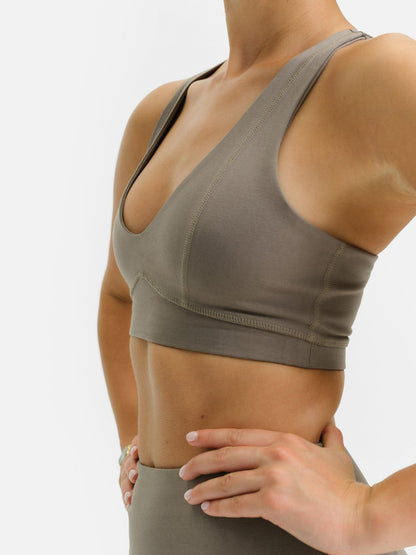 Organic Stretch V-Neck Bra