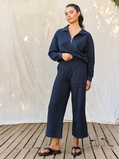 Organic Fleece Quarter Zip Sweatshirt