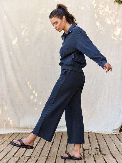 Organic Fleece Wide Leg Pant
